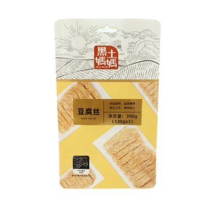 China Custom Printed Impact Resistance Zipper Bean Curd Wrapping Plastic Foils Biodegradable Dried Fruit Nuts Mylar Bags for sale