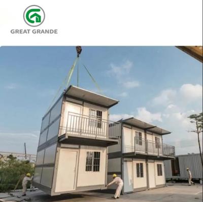 China el envío 20foot portátil dobla hacia fuera la casa Foldingcontainerhouse en venta