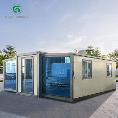 China Collapsible Container House Bamboo Wood Flooring Wind-resistance 200km/h Level 16 for sale