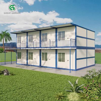 China Folding Container Home With Slope Roof Design And End Anti-theft Door for sale