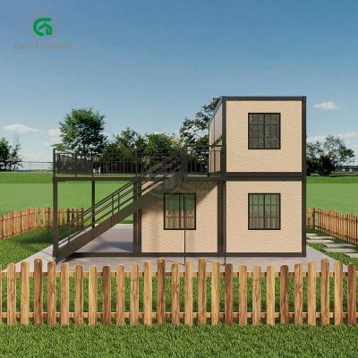 China Grande 20ft Prefab vouwhuis gepatenteerd waterdicht ontwerp gegalvaniseerd stalen frame Te koop