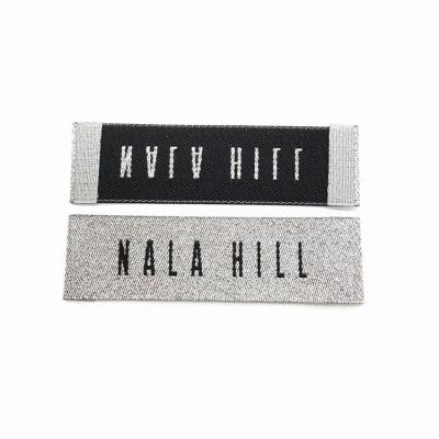 China Wholesale Custom Clothing Labels Woven Labels Damask Damask High Definition Viable Low New Minimum Designs For Clothing for sale