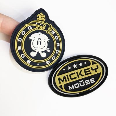 China 3D Customized Color Soft Rubber Patches Plastic Patches For Clothing for sale