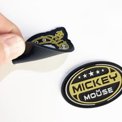 China Custom 3D Garment Accessories 3D Embossed Logo Soft Rubber PVC Label Patch For Clothes for sale