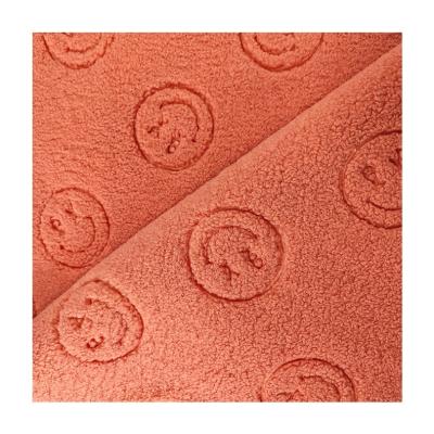 Cina Soft Comfortable Sherpa Fleece Printed Fabric 150D MOQ 1000 Kilograms 450gsm in vendita