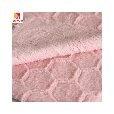 Cina Soft 220gsm Shu Velveteen Plain Knitting Fabric Water Soluble in vendita