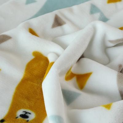 Chine Tissu animal d'ouatine de flanelle du modèle 150D pour des enfants à vendre