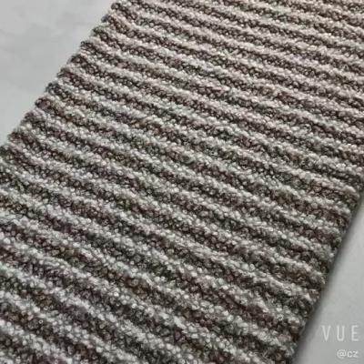 Chine Le jacquard Brown Sherpa tondent le polyester 100% de tissu Teddy Bear Plush à vendre