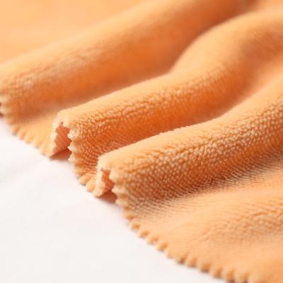 Cina Peluche singola arancio solida di Shu Velveteen Fabric 150gsm del lato breve per Pillowslip Sofa Cover in vendita