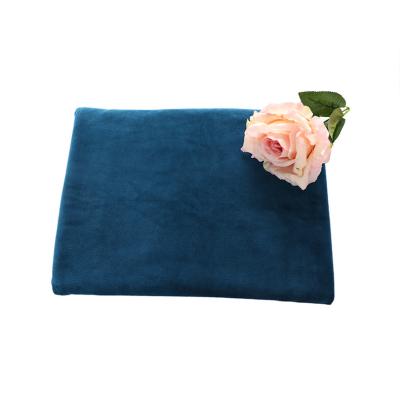 Chine Plaine 100% molle superbe de polyester de tissu de peluche de bleu d'indigo à vendre