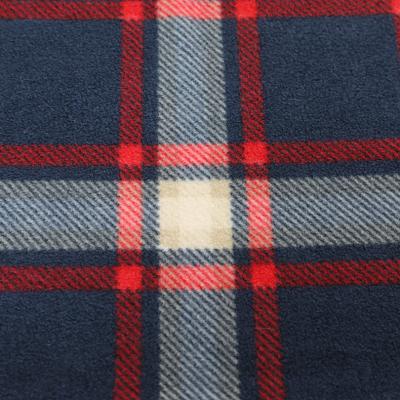 China Plaid klassisches Mikrovlies-Druckgewebe 350gsm für Handschuh-Schal zu verkaufen