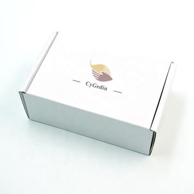 China CyGedin Cheapest Retail Recycled White Corrugated Packaging Materials Custom Shipping Paper Box for sale