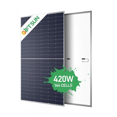 China Full 395w 400w 410w Panel High Efficiency Mono Black Solar Half Cell Perc Solar Panels For Home Use Solar Power System Low Price for sale