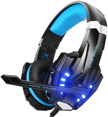 China Hot Selling Earphone G9000 3.5mm Stereo Noise Cancel Vr Gaming Headset PS4 With MIC LED Light Gaming Headset for sale