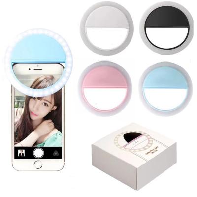 China Video Mobile Phone LED Selfie Ring Light Portable Rechargeable USB Selfie Ring Light Portable Rechargeable Clip Photography Camera for sale