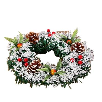 China Wholesale Artificial Christmas Decoration Balls Christmas Wreath With Pine Cones for sale