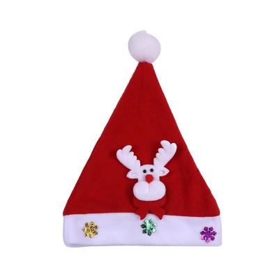 China Wholesale Red Elf Felt Knit Led Christmas Hat With Lights for sale