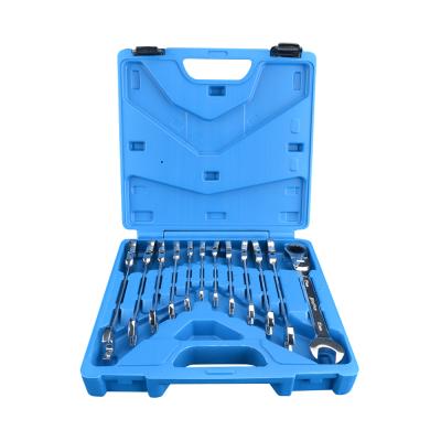 China Repair Tools Flexible Chrome Vanadium Box Combination Ratchet Wrench Set for sale