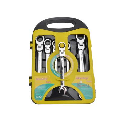 China Repair Tools Flexible Maxtop Ratchet Combination Open End Wrench Set for sale