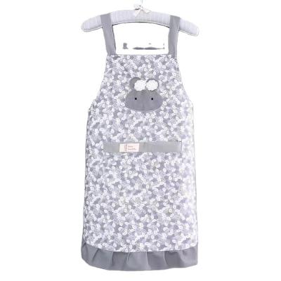 China Oil And Dust Proof The Best Cotton Apron Bartender Cooking Pink Chef Waitress Apron Coffee Shop Waterproof Bib Apron for sale