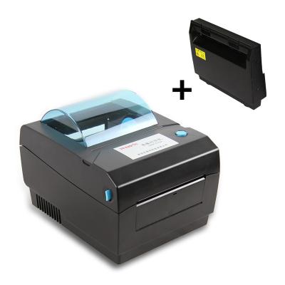 China Black Professional High Resolution Custom Adhesive Barcode Transfer Label Thermal Shipping Sticker Printer with Cutter for sale