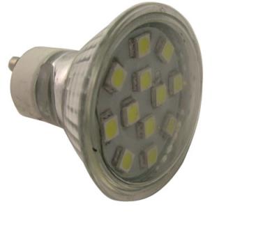 China GU10 12 leds 5050SMD glass cup light led spot light bulb 220v ac for sale