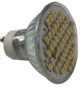 China GU10 48pcs leds 3528 SMD glass cup light home use led spot light bulb 85-265v AC for sale