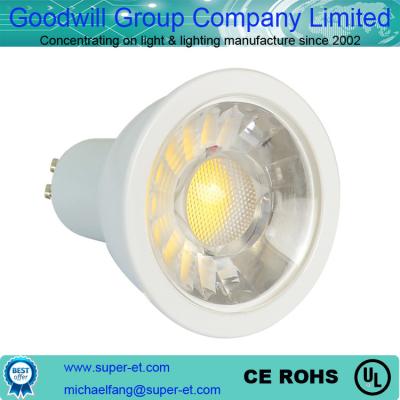 China Dimmable GU10 5w COB led spot light AC220V 60Hz spot bulb light for sale