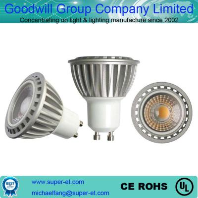 China Aluminum COB 3w led spot light warm white 3000k GU10 AC 85-265V for sale