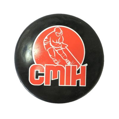 China Durable High Quality Professional Official Size Hockey Pucks Logo Printed Ice Hockey Rubber Puck for sale