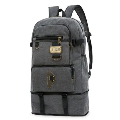 China 600d students' logo boys promotion PORTABLE dark gray single thin expandable polyester backpack Korean style for sale