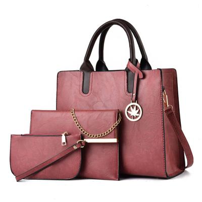 China 2022 new high quality fashion ladies cross - body women 3 handbags in 1 handbags set for sale