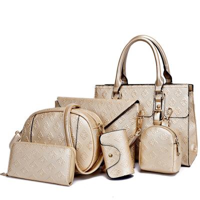 China New high quality ladies beauty shoulder women large 6 piece handbag sets fashion handbags for sale