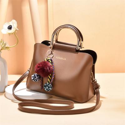 China High Quality Custom Logo Handmade Trendy Colorful Trendy Brown Leather Handbags Large For Women Ladies for sale