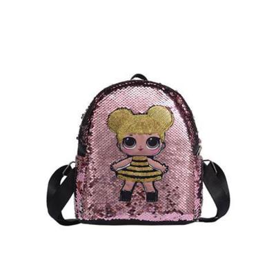 China Waterproof 2022 fashionable cheap unique cool teenager kids little glitter sequins girls backpack for sale