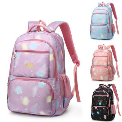 China Cute cartoon primary student waterproof primary pink logo printing school bags for sale