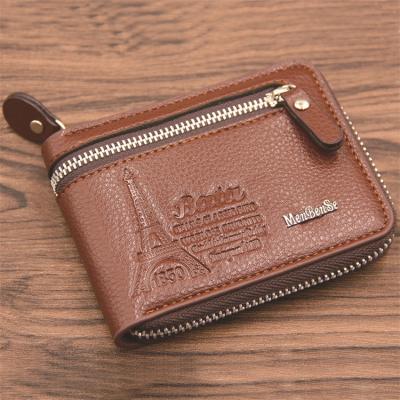 China Waterproof Customize Engraved Leather Wallet Men With Price for sale