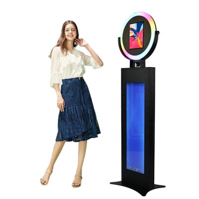 China IPad Photobooth Wedding or Party photo booth shell ipad Selfie Machine IPad Photo Booth Kiosk With Ring Light For Sale for sale