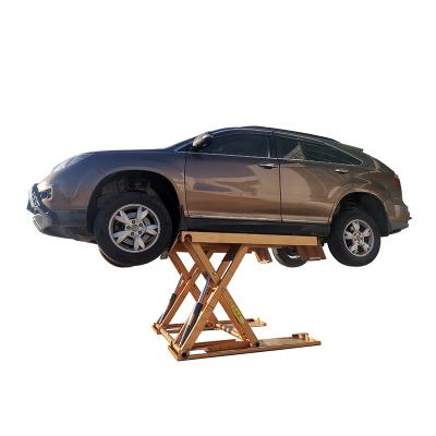 China Automotive Car Repair Workshop 4t Hydraulic Garage Double Scissor Car Super Slim Lift for sale