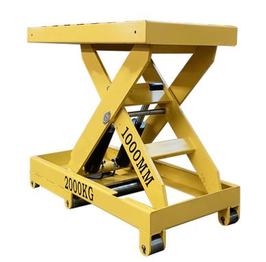 China Machinery Repairs Workshop 2000 Kg Scissor Lift Automatic Hydraulic Lifting Equipment Working Electric Platform for sale