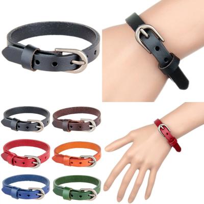 China Retro Leather Wristband Simple Fashionable Casual/Sports Leather Wristband for Multiple Color String Accessories for sale