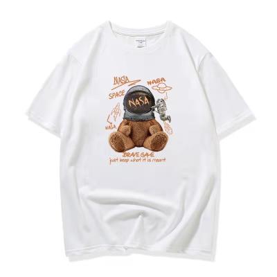 China OEM & ODM Breathable Causal Women Astronaut Cute Oversized Bear Cotton Short Sleeve T-Shirts for sale