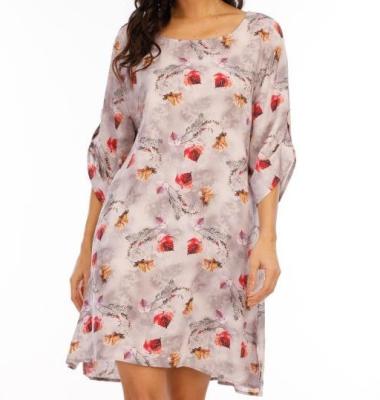 China 2021 New Fashion Women's Retro Floral Print Dress Casual Dress Breathable Long Promotion Dress for sale