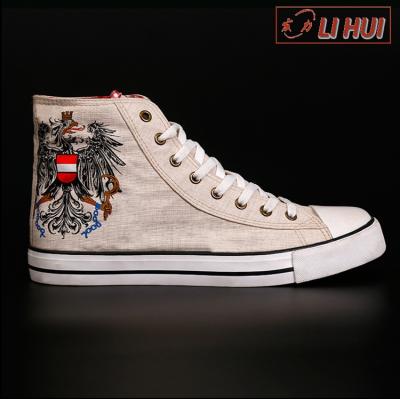 China Cotton fabric/nylon casual sneakers unisex canvas/men's canvas shoes wholesale rubber for sale