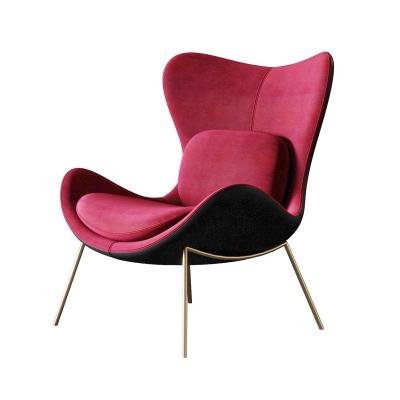 China Design Velvet Fabric Luxury Leisure (Others) Adjustable Nordic Modern Cafe Furniture Living Room Chair Leisure Chair Office Chair Metal Leg for sale