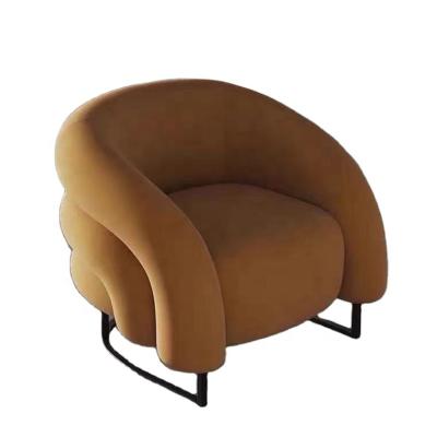 China Creative Design Velvet Sofa Chair Hotel (Other) Adjustable Simple Modern Nordic Dining Room Furniture Chair Sofa Hotel Chairs Metal Frame for sale