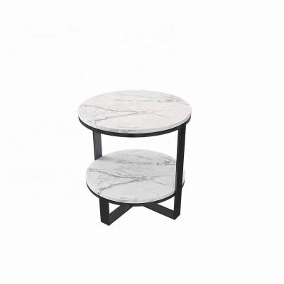 China Unique Design Convertible Hot Selling Sofa Side Side Coffee Table Modern White Marble Living Room Furniture for sale