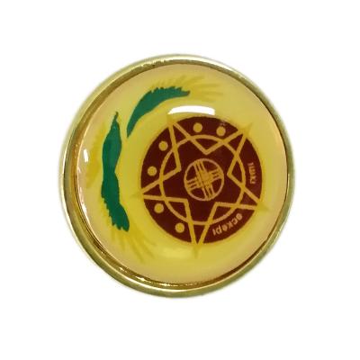 China Europe DIY Pin Badges Gold Plated Nurse Badge Pins Round Shape Cute Pin Badges With Epoxy Tarpaulin for sale