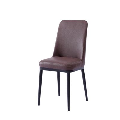 China Color Optional Hot Sale Classic Dining Room Furniture PU Upholstered Metal Legs Dining Chair for sale