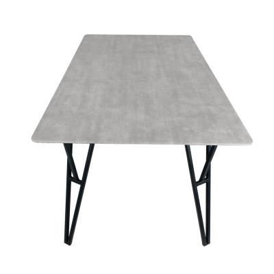 China Optional Modern MDF Dining Room Furniture Metal GLASS Top Legs Color Dining Sets Dining Table for sale